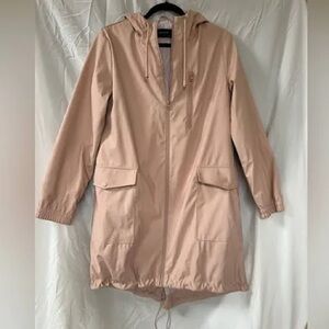 Women’s Zara Light Blush Pink Rain Jacket Size Small